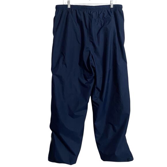 VTG 90s Y2K Nike Windbreaker lined pants Navy Blue Swoosh Zip Pockets Men’s XXL - Picture 16 of 16